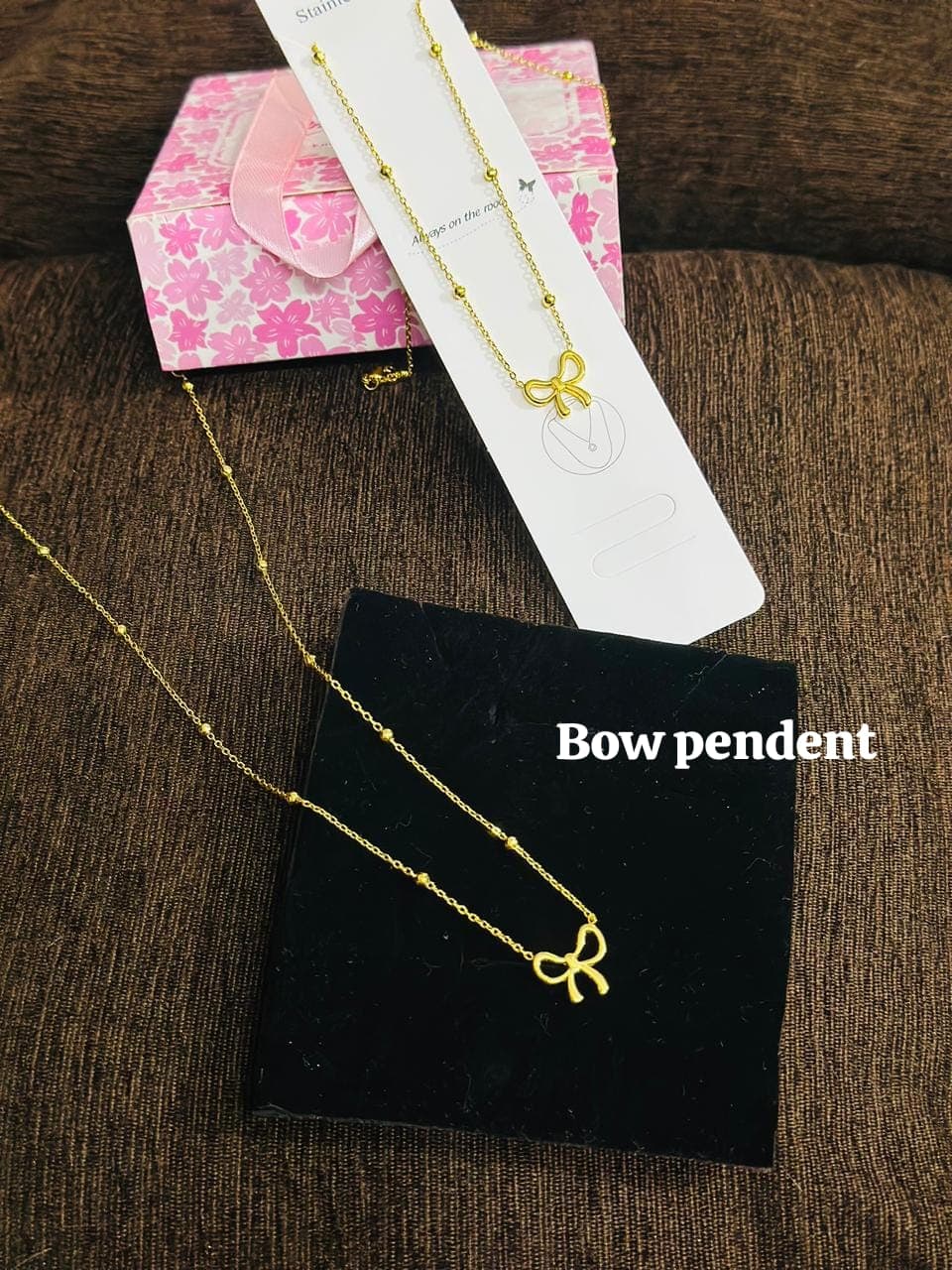 Bow Pendant Necklace