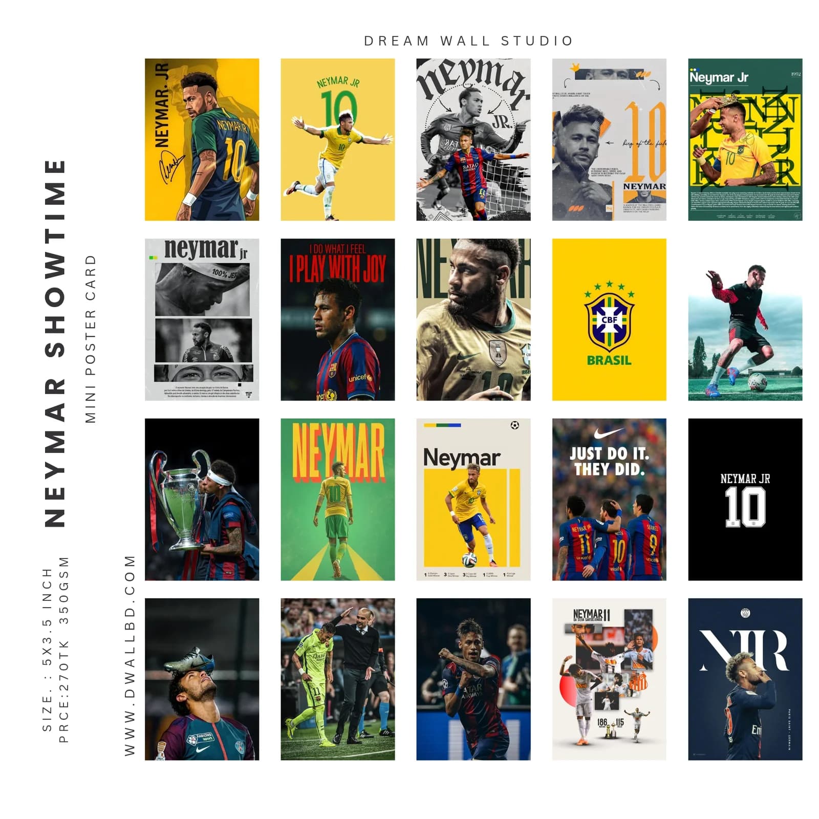 NEYMAR SHOWTIME MINI POSTER CARD PACK