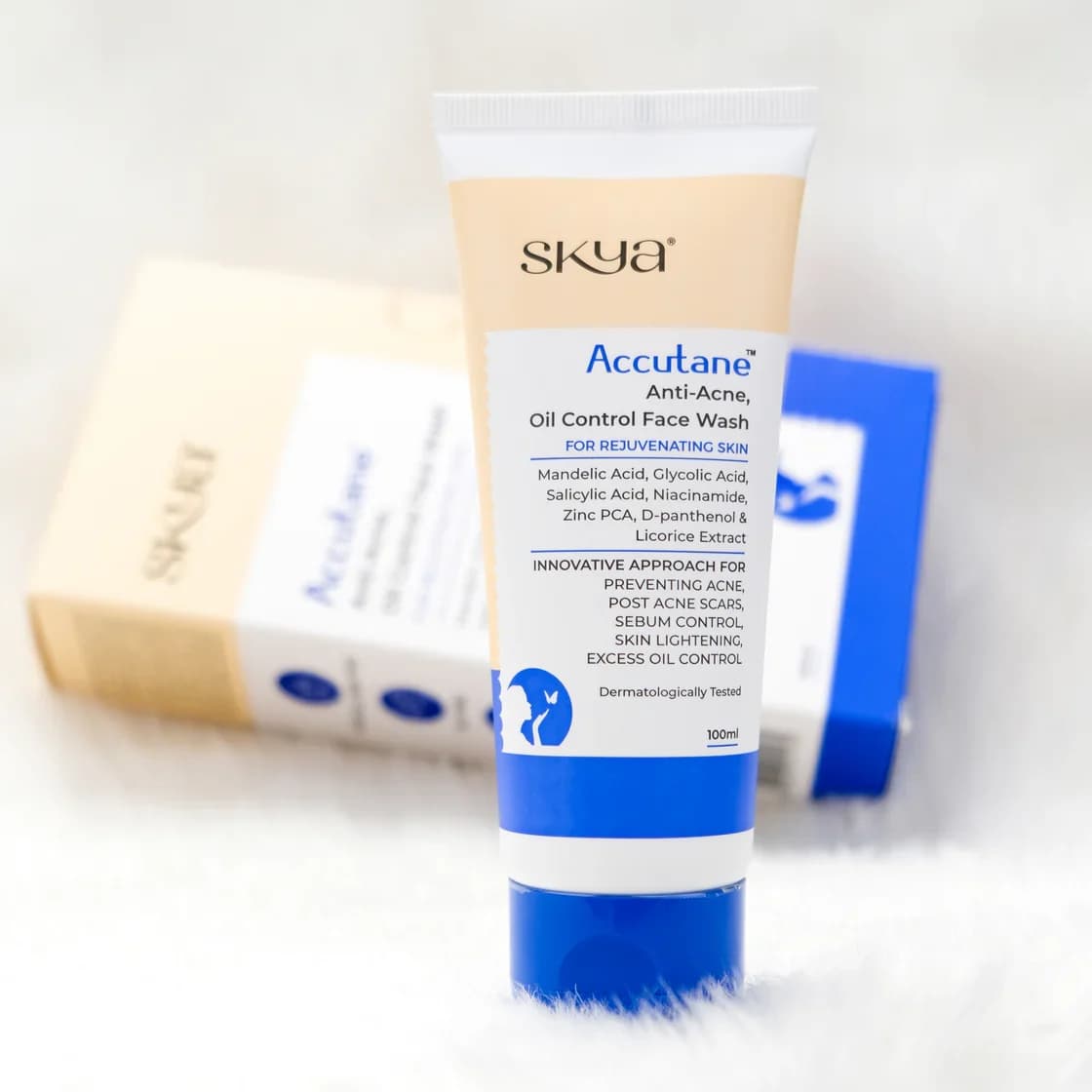 Skya ACCUTANE Anti-Acne Oil Control Face Wash for Rejuvenating Skin 100ml