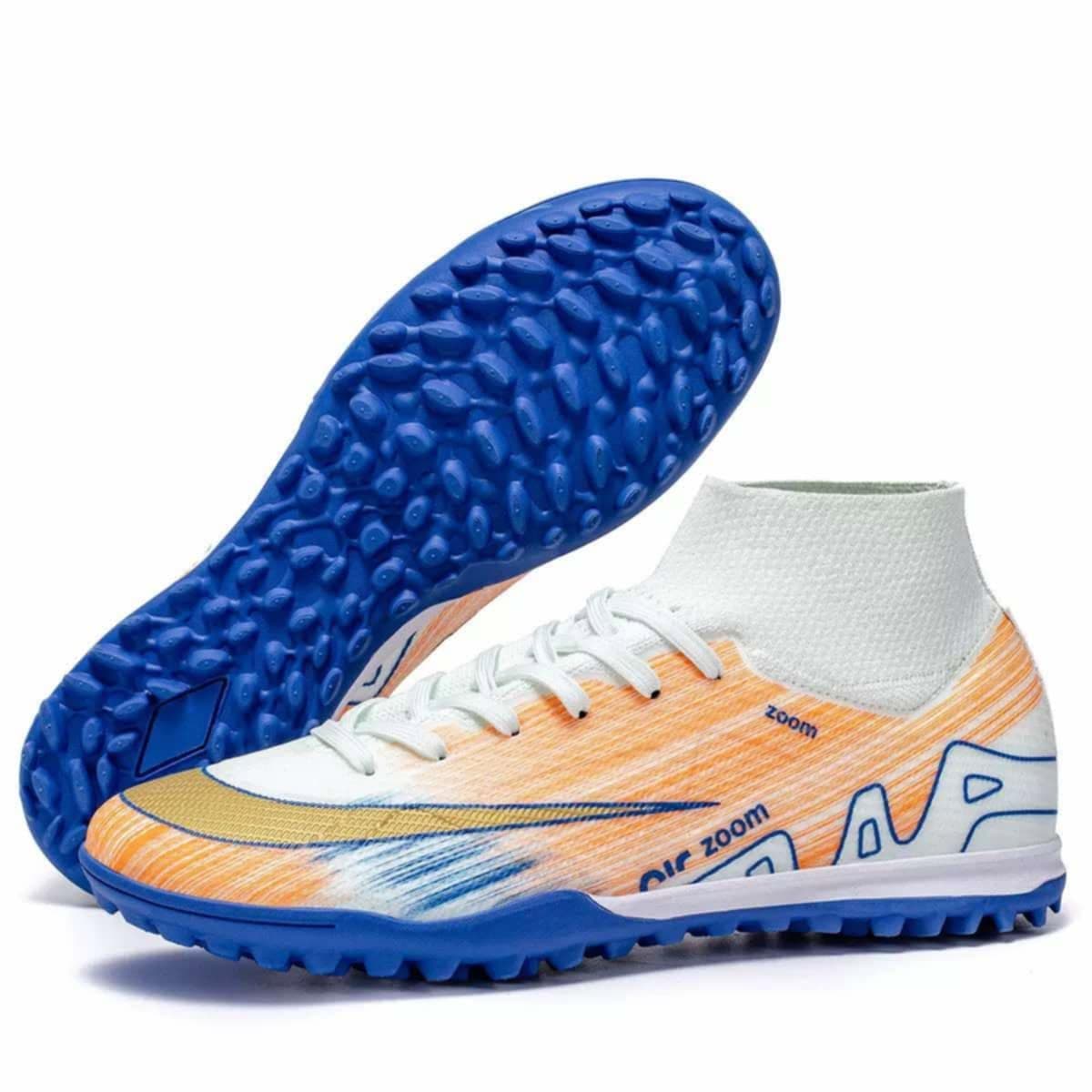 Air Zoom Mercurial Superfly Turf Football Shoes – White/Orange Edition