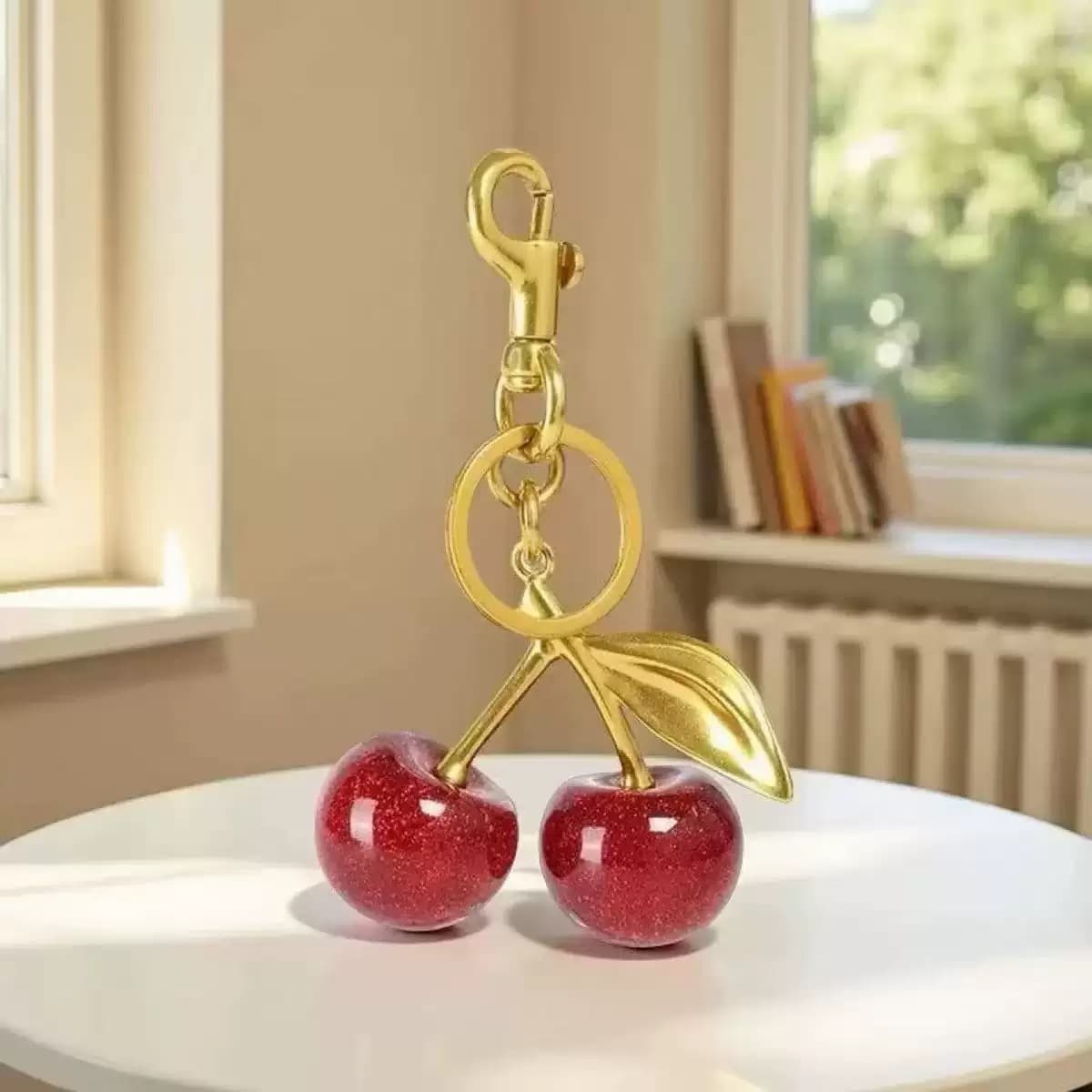 Cute Cherry Keychain Charm