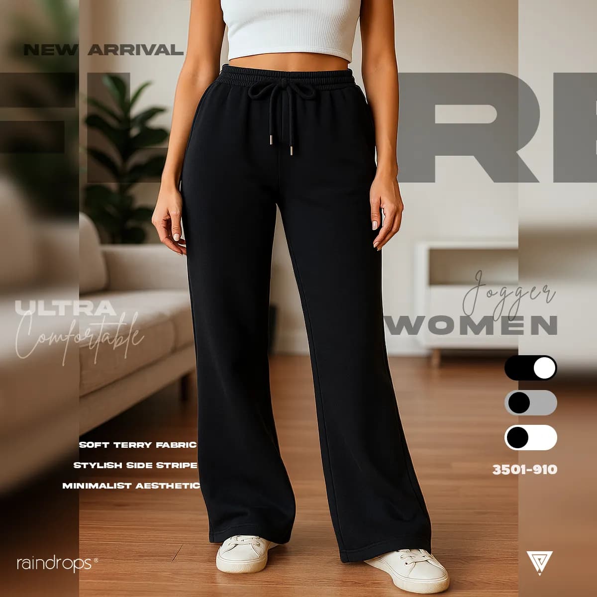 Women Flare Fit Women Joggers Black