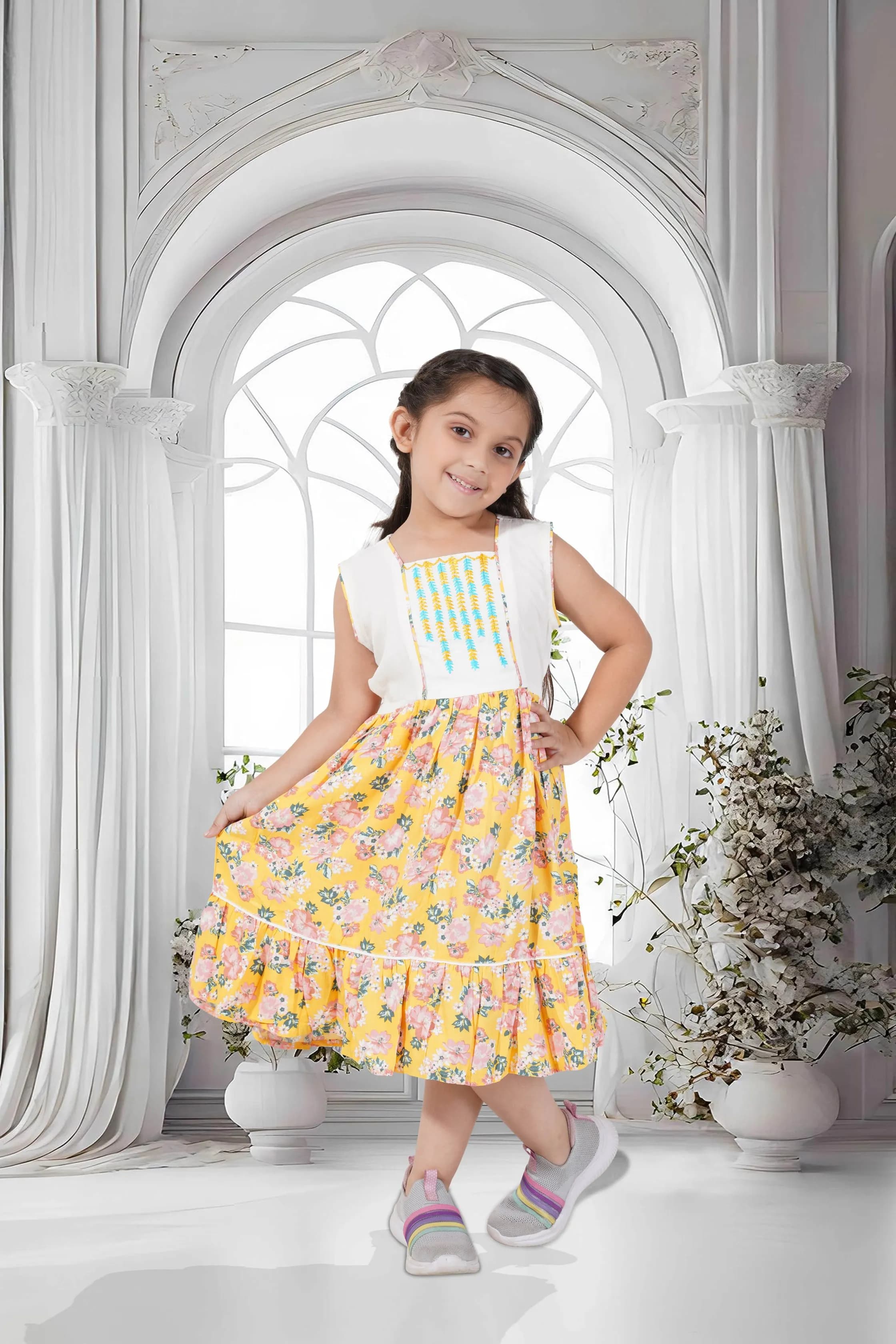 Elegant Floral Summer Dress for Girls