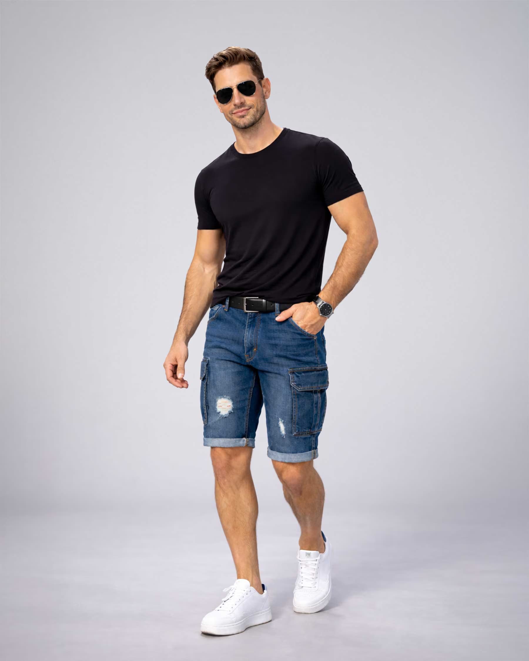 Pantoneclo Men's Denim Shorts