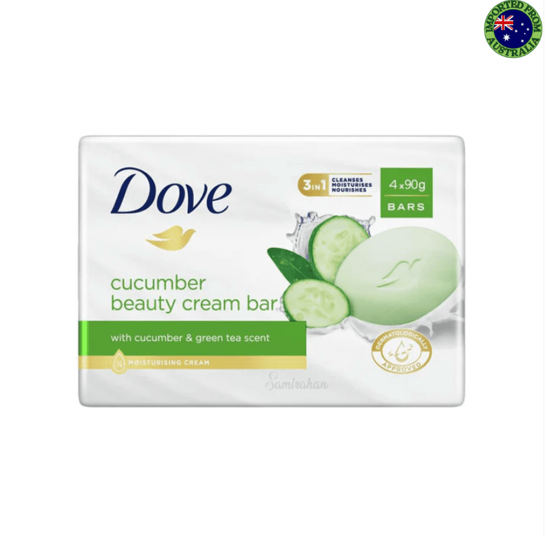 Dove Beauty Cream Bar With Cucumber & Green Tea Scent (Australia) 4 x 90g