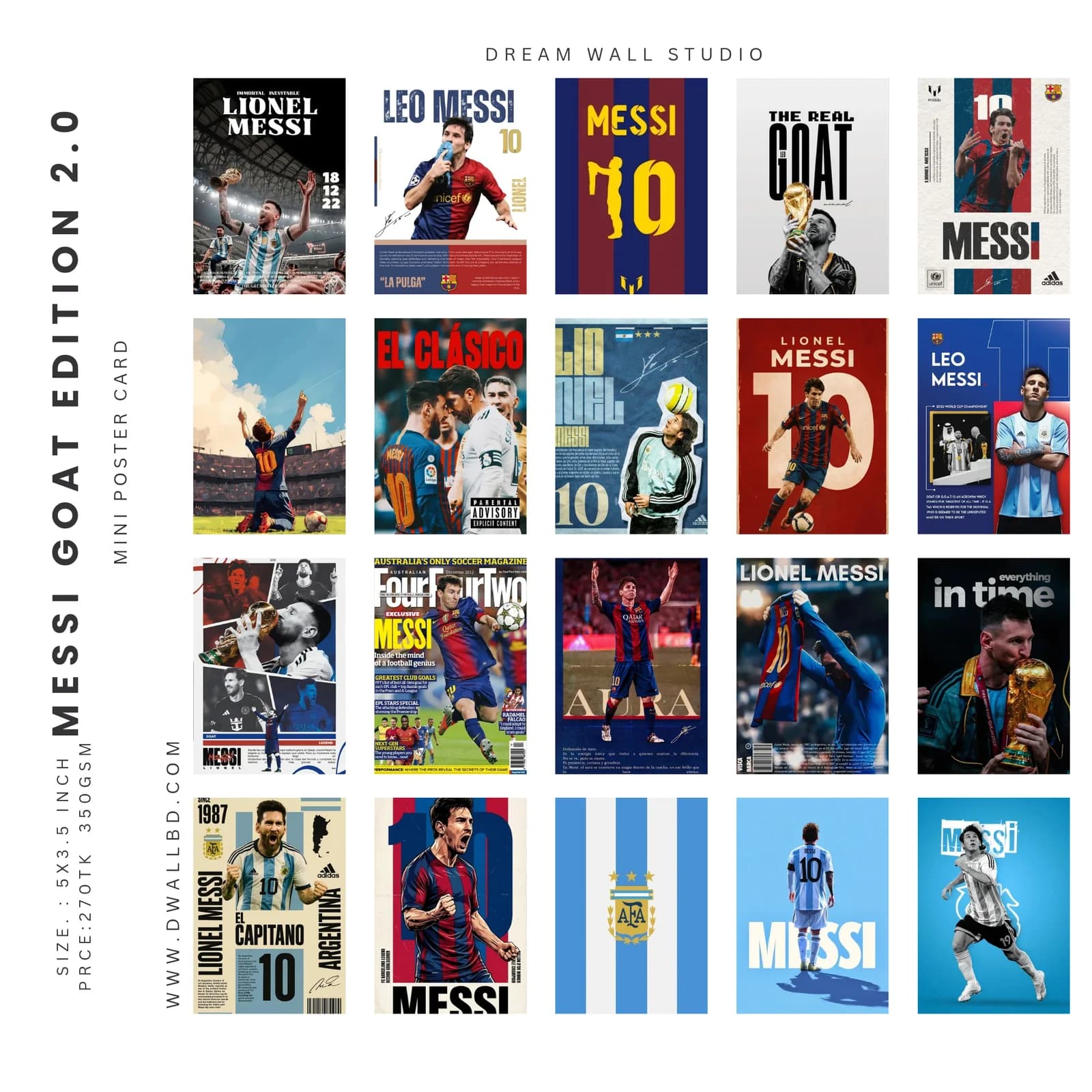 MESSI GOAT EDITION 2.0 POSTER CARD SET