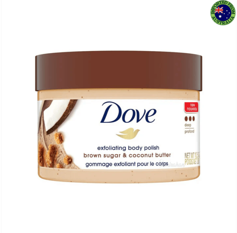 Dove Exfoliating Body Polish Brown Sugar & Coconut Butter Moisturizing Cream (Australia) 298g